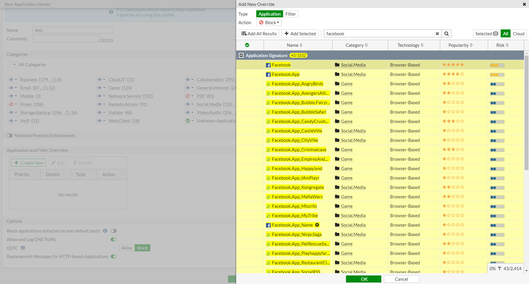 fortinet category list fortinet category list